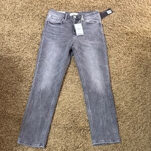 Classic Gray Straight Leg Jeans for Women